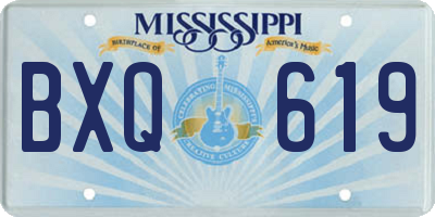 MS license plate BXQ619