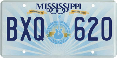 MS license plate BXQ620