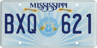 MS license plate BXQ621