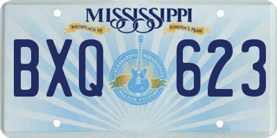 MS license plate BXQ623