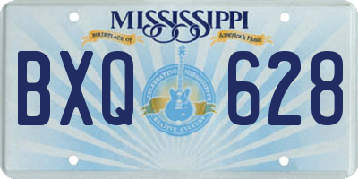 MS license plate BXQ628