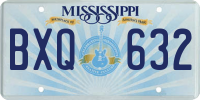 MS license plate BXQ632