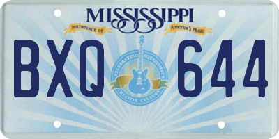 MS license plate BXQ644