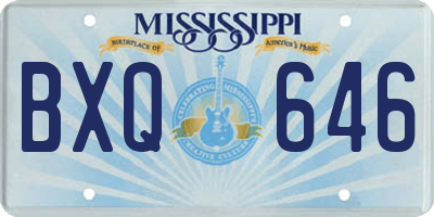 MS license plate BXQ646