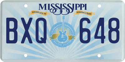 MS license plate BXQ648