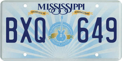 MS license plate BXQ649