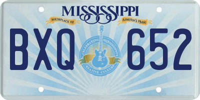 MS license plate BXQ652
