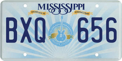 MS license plate BXQ656