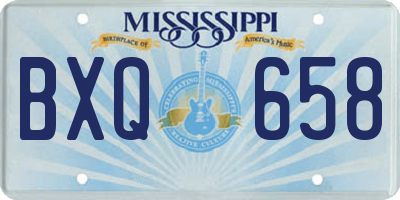 MS license plate BXQ658