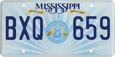 MS license plate BXQ659