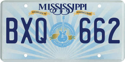 MS license plate BXQ662