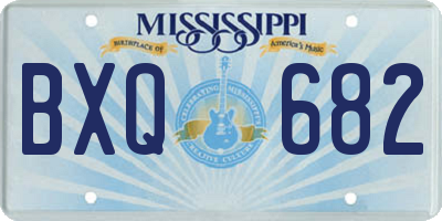 MS license plate BXQ682