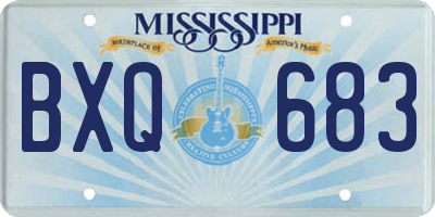 MS license plate BXQ683