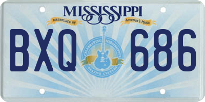 MS license plate BXQ686