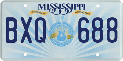 MS license plate BXQ688