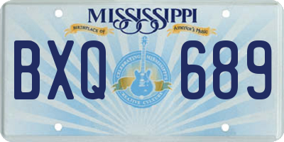 MS license plate BXQ689