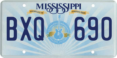 MS license plate BXQ690