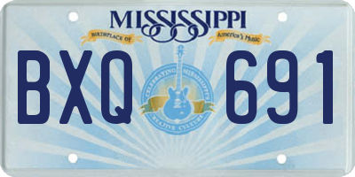 MS license plate BXQ691