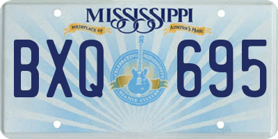 MS license plate BXQ695