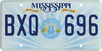 MS license plate BXQ696
