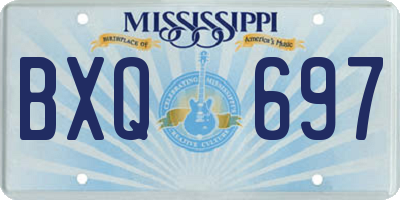 MS license plate BXQ697