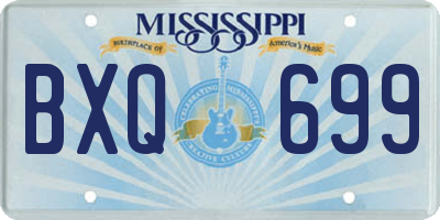MS license plate BXQ699
