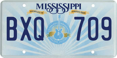 MS license plate BXQ709