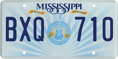 MS license plate BXQ710