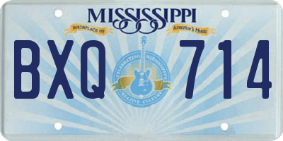 MS license plate BXQ714