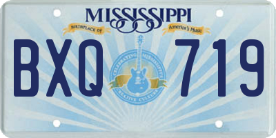 MS license plate BXQ719