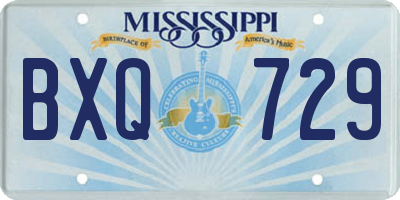 MS license plate BXQ729
