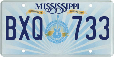 MS license plate BXQ733