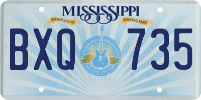 MS license plate BXQ735