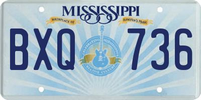 MS license plate BXQ736