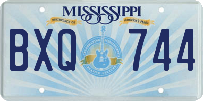 MS license plate BXQ744