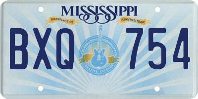 MS license plate BXQ754