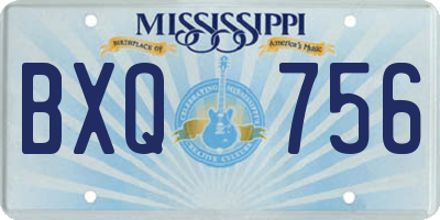 MS license plate BXQ756