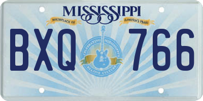 MS license plate BXQ766
