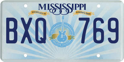 MS license plate BXQ769