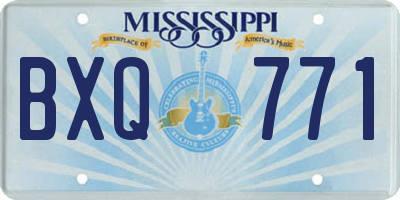MS license plate BXQ771