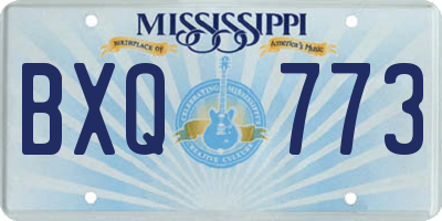 MS license plate BXQ773