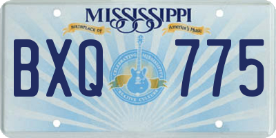 MS license plate BXQ775
