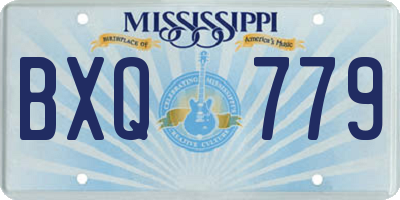 MS license plate BXQ779