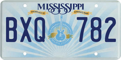 MS license plate BXQ782