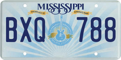 MS license plate BXQ788