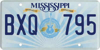 MS license plate BXQ795