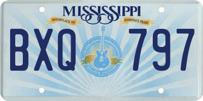 MS license plate BXQ797
