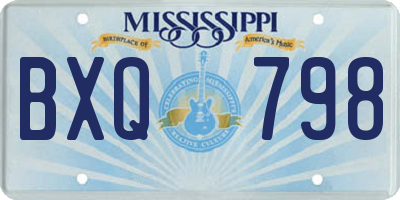 MS license plate BXQ798