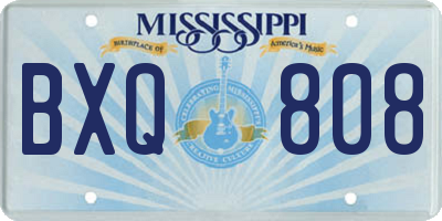 MS license plate BXQ808