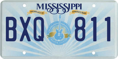 MS license plate BXQ811
